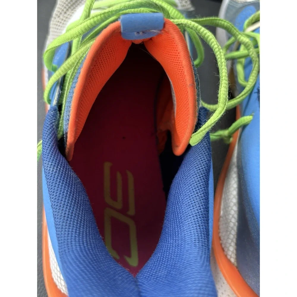 Under Armour Curry 7‎ Super Soaker Men's 12 Water/White Blue 3021258-404